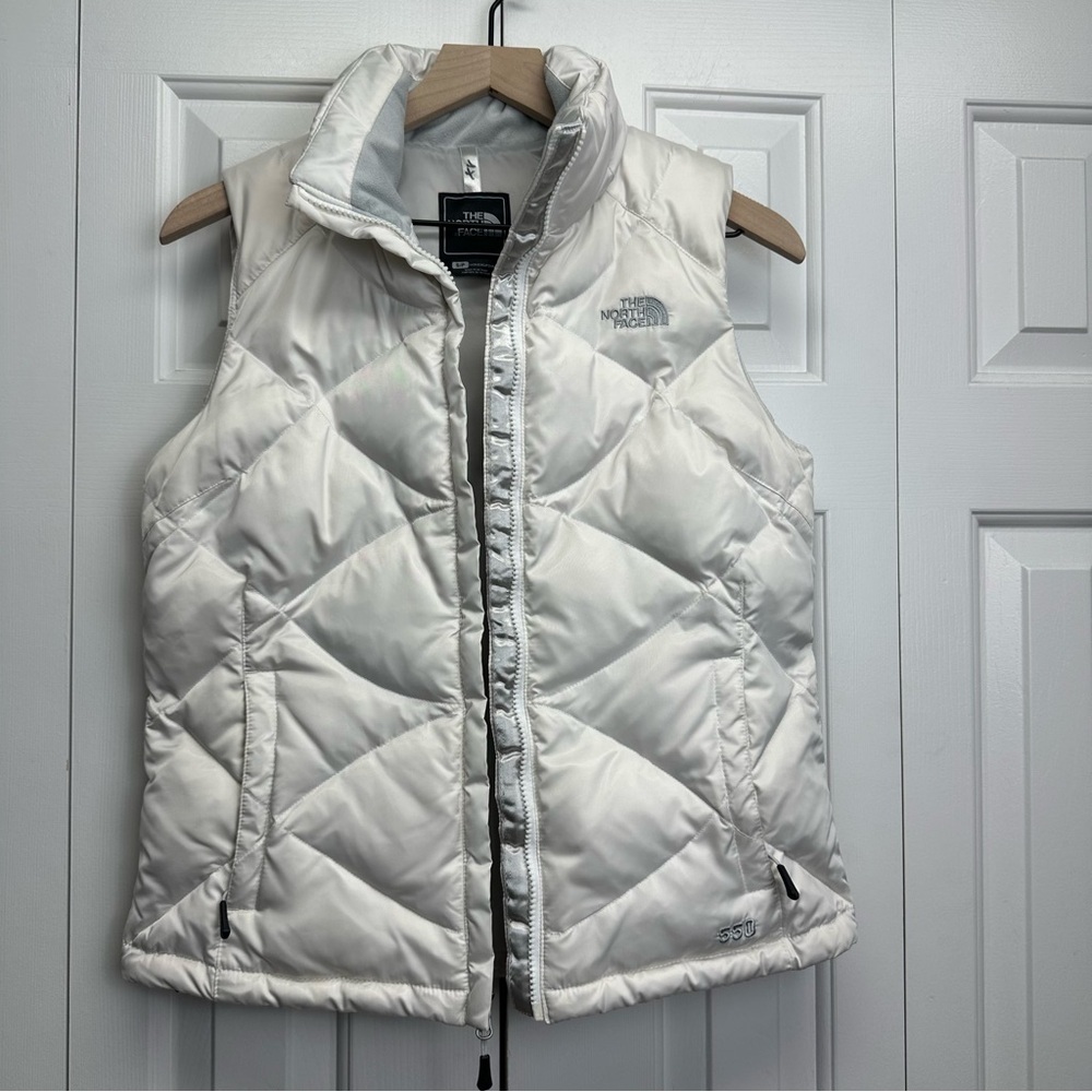 White North Face 550 Goose Down‎ Vest Size Small